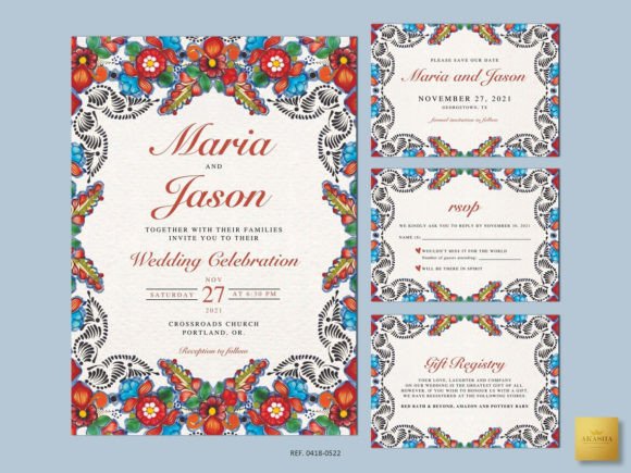 Download Mexican Theme Wedding Set 12 Templates - Premium Resources
