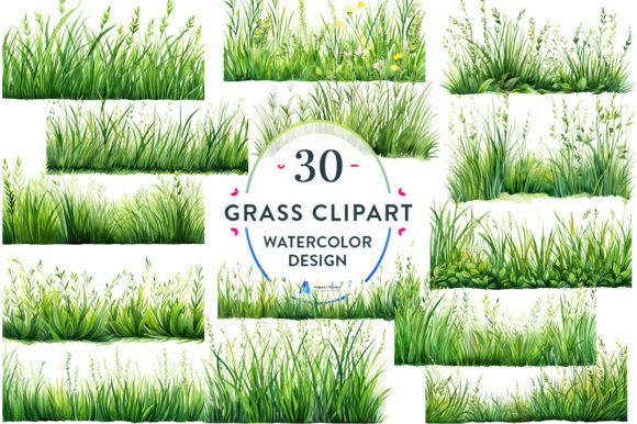 Download Watercolor Grass Borders Clipart - Art Collection