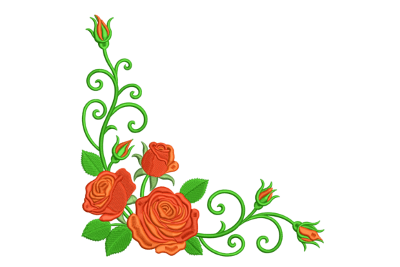 Download Rose Corner Flourish - Flourish Collection